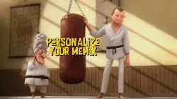 Gru's Mom Kicks Punching Bag