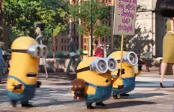 Minions on the march - showing their strength meme
