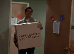 Phil Carries Box Into Hospital Room 
