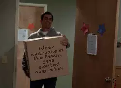 When everyone in the family gets excited over a box meme