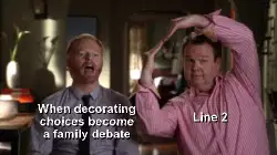When decorating choices become a family debate meme