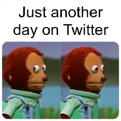 Just another day on Twitter meme