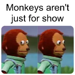 Monkeys aren't just for show meme