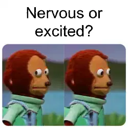 Nervous or excited? meme