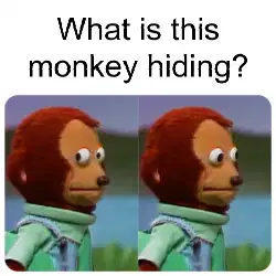 What is this monkey hiding? meme