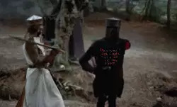 When even a Black Knight can't stand up to King Arthur meme
