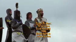 King Arthur: When you have to jump from horseback to save the day meme