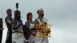 King Arthur: When you have to keep moving, no matter what meme
