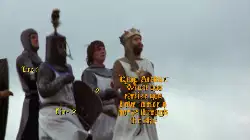 King Arthur: When you realize you have to ride a horse through the sky meme