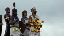 The King Arthur's quest begins... meme