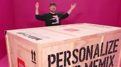 Mr. Beast Points At Huge Box 
