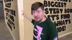 MrBeast is ready to open the world's biggest mystery box - let's find out what's inside! meme