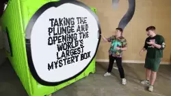 Taking the plunge and opening the world's largest mystery box meme