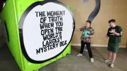 The moment of truth when you open the world's largest mystery box meme