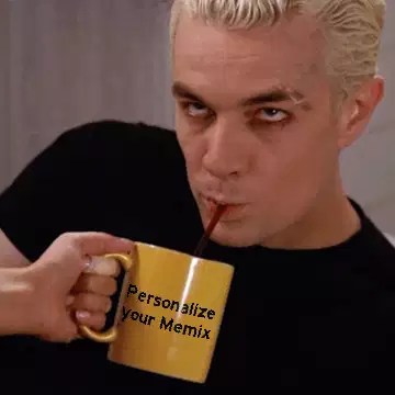 Blonde Man Sips Cup Strongly 
