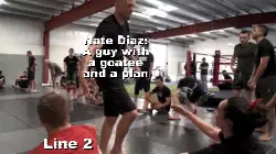 Nate Diaz: A guy with a goatee and a plan meme