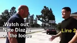 Watch out, Nate Diaz is on the loose meme