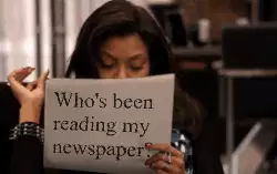 Who's been reading my newspaper? meme