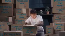 Neymar Sitting In Room Of Boxes 