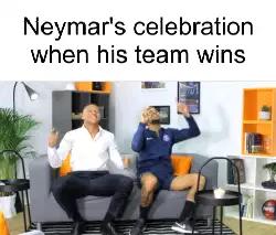 Neymar's celebration when his team wins meme