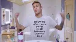 Neymar: When your social media followers start to grow meme