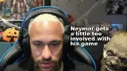 Neymar gets a little too involved with his game meme