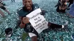 Protesting for a better future, one jersey at a time meme