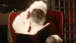 Santa getting ready for a long night ahead meme