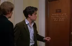When you're nervous about what's behind the door meme