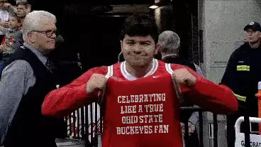 Celebrating like a true Ohio State Buckeyes fan meme