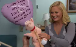 Leslie Knope and Amy Poehler, two women who never give up meme