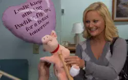 Leslie Knope and Amy Poehler, fighting for a better tomorrow meme
