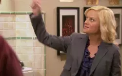 Leslie Knope: Taking names and kicking butt meme