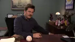 Ron Swanson: Making office decorations great again meme