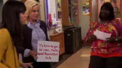 It's time to get to work, Parks and Recreation style meme