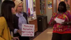 Parks and Recreation - get ready for a wild ride meme