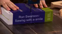 Ron Swanson: Sawing with a smile meme