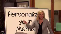Leslie Knope Points To White Board 