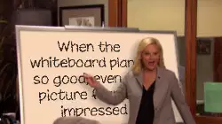 When the whiteboard plan is so good, even the picture frame is impressed meme