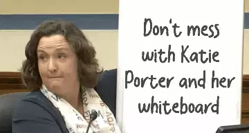 Don't mess with Katie Porter and her whiteboard meme