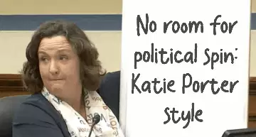 No room for political spin: Katie Porter style meme