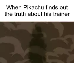 When Pikachu finds out the truth about his trainer meme