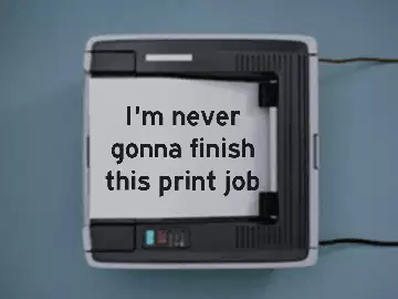 I'm never gonna finish this print job meme