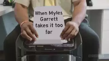 When Myles Garrett takes it too far meme
