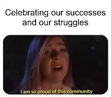 Celebrating our successes and our struggles meme