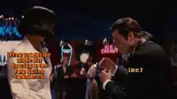 When you get the whole bar dancing to the Pulp Fiction soundtrack meme
