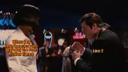 When you surprise everyone by doing the Pulp Fiction dance meme