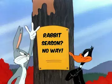 Rabbit Season? No way! meme