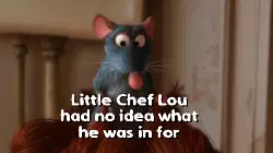 Little Chef Lou had no idea what he was in for meme