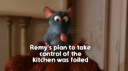 Remy's plan to take control of the kitchen was foiled meme